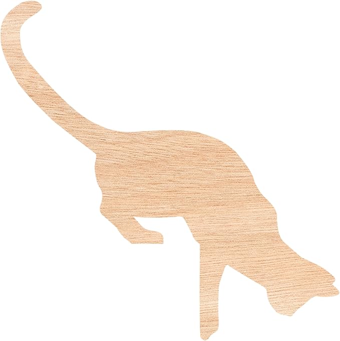 Unfinished Wood Cat Climbing Door, Laser Cut Cat Door Toy, DIY Wooden Cat Climber, Cat Activity Center, Unique Cat Wall Decor, Natural Wooden Pet Play Structure (5mm Plywood, 7")