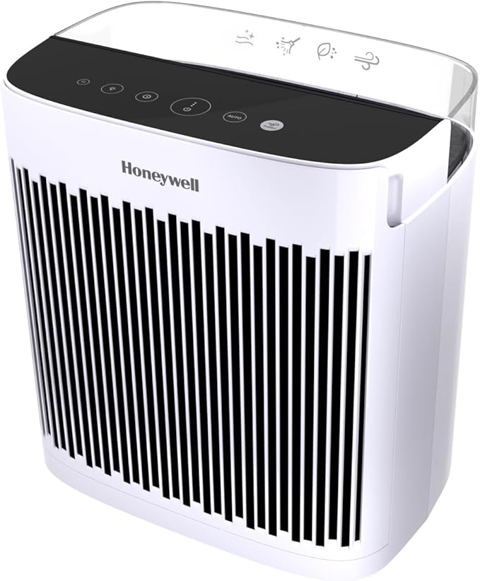 Honeywell HEPA Air Purifier for Home, 938 Ft² Rooms in 1 hour, Turbo Clean, Reduces Allergens, Dust, Pollen, Pet Dander, All Smoke Types, Odors, White, HPA5100W