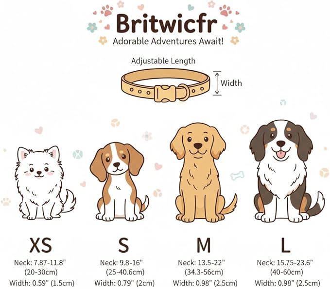 Dog Collar, Spring Summer Dog Collar with Yellow Lemon and Cute Charm, Pet Collar with Quick Release Buckle and Durable Fabric, Suitable for Medium Dogs