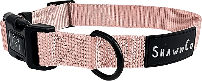 ShawnCo Dream Walk Dog Collar- Premium, Adjustable and Comfortable Pet Collar for Small, Medium, Large and Extra Large Dogs (L, Rose Gold)