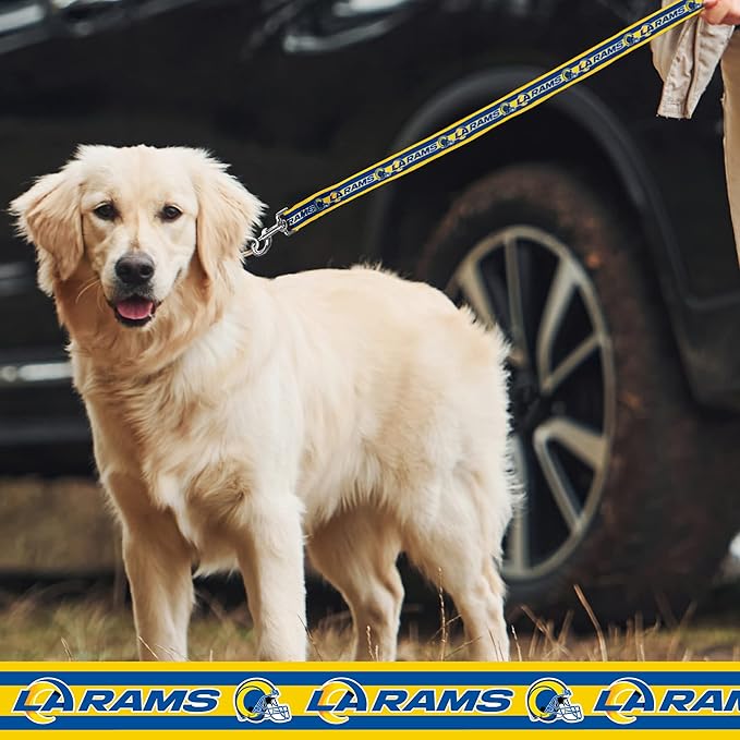 NFL PET Collar Los Angeles Rams Dog Collar, Medium Football Team Collar for Dogs & Cats. A Shiny & Colorful Cat Collar & Dog Collar Licensed by The NFL