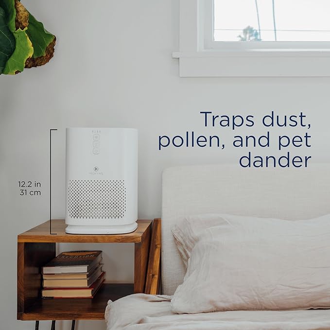 Medify MA-14 Air Purifier with True HEPA H13 Filter 428 ft² per Hour for Smoke, Odors, Pollen, Pets 99.9% Removal to 0.1 Microns White, 1-Pack