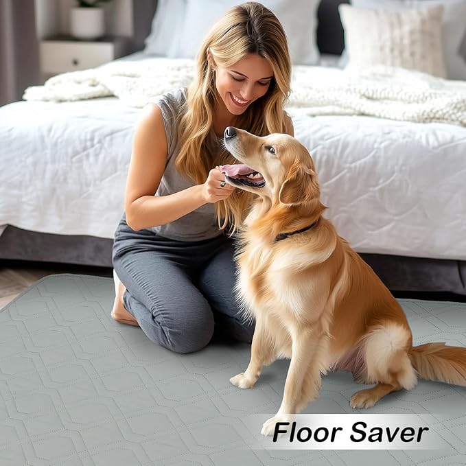 hyha Waterproof Dog Bed Blanket, Soft Pet Blankets, Waterproof Couch Cover for Dogs, Reversible Sofa Covers Washable for Furniture (82x82 Inch, Grey/Dark Grey)