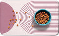 Dog Food Mats for Floors Waterproof, Cat Water Bowl Mats Pet Feeding Absorbent Mat Placemats for Food and Water Pink Bohemia 24 * 32 inch
