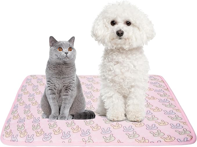 NACOCO Pet Cooling Mat Cat Dog Cushion Pad Summer Cool Down Comfortable Soft for Pets and Adults (S, Pink)