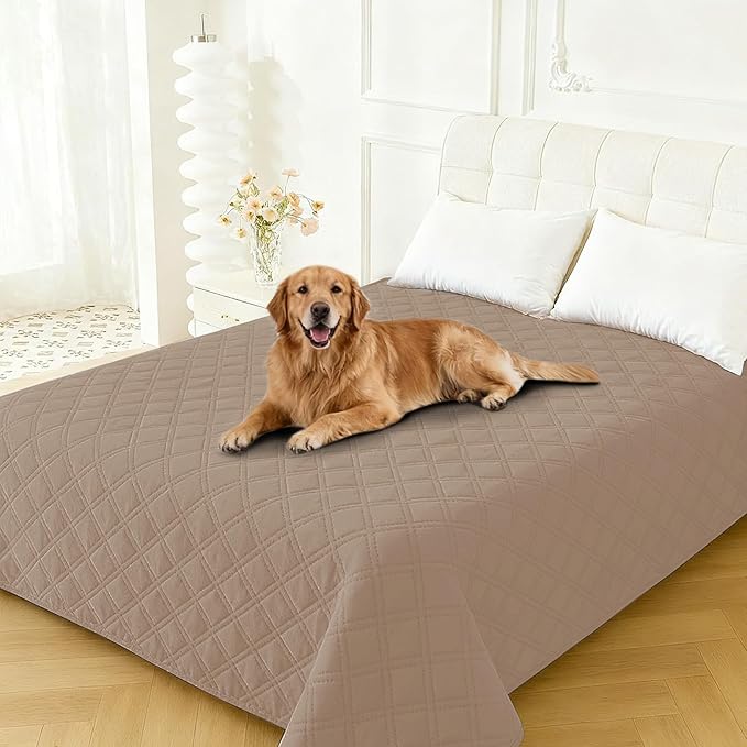 Waterproof Couch Covers for Pets, Waterproof Dog Bed Cover, Anti-Slip Soft Dog Blankets, Couch Cover for Dogs Washable, Pet Blanket for Puppy Large Dogs Cat (68x82 Inch, Khaki)