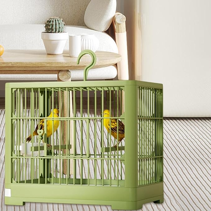 2025 New Carry Cage for Parakeet Portable 30x23x26cm Bird Travel Carrier Cage with Pull Out Tray Hook Handle Easy Transport Install for Various Birds Macaws Sparrow Conures Cockatiels