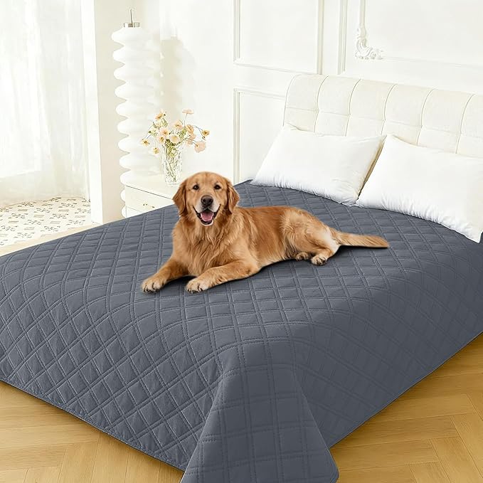 Waterproof Couch Covers for Pets, Waterproof Dog Bed Cover, Anti-Slip Soft Dog Blankets, Couch Cover for Dogs Washable, Pet Blanket for Puppy Large Dogs Cat (82x82 Inch, Dark Grey)