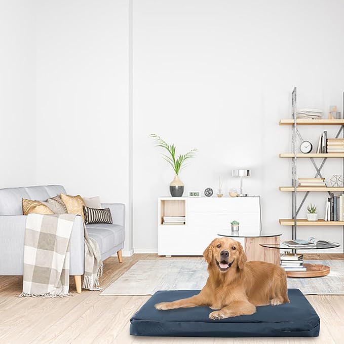 Waterproof Dog Bed Cover Replacement for 30 Inch Wire Crates, Heavy Duty Oxford Fabric Pet Bed Sleeve with Zipper, Washable & Durable Mattress Protector for Puppy, 29" L x 18" W x 3.5" H (Cover Only)
