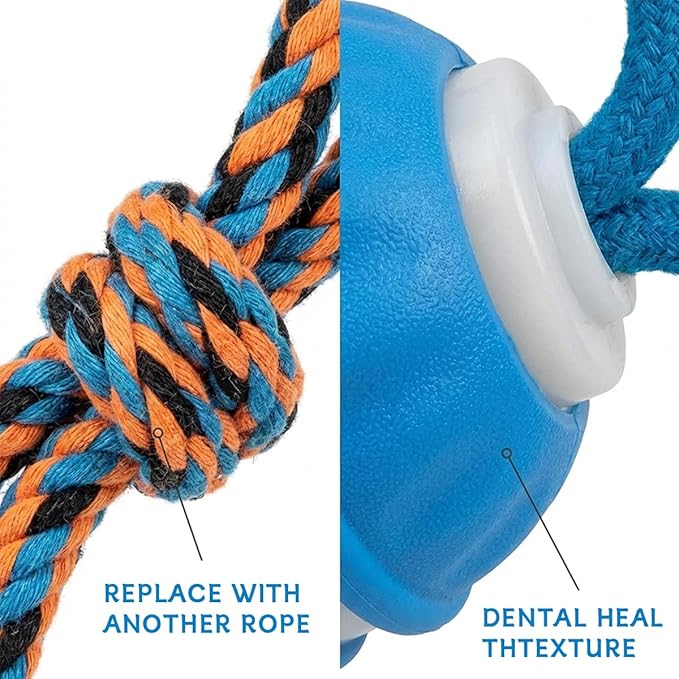 Zealburst Interactive Dog Toy, 360° Smart Automatic Rolling Moving Toy for Bored Dogs & Cats, Self-Moving Pet Toy,Blue