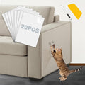 Cat Scratch Furniture Protector, Cat Scratching Mat, Trimmable Self-Adhesive Cats Claws Scratch Pads, DIY Carpet Mat Replacement for Cats Tree, Cats Wall Shelves (Transparent, 17x11.8in-20pcs)