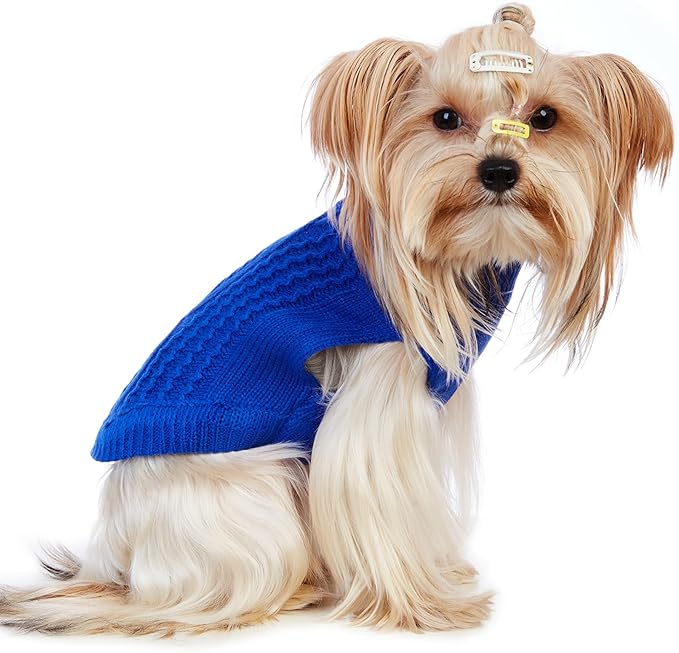 Stretchy Cat Sweater - 17 Colors & 6 Sizes | Snug Winter-Ready Knit for Boy/Girl Cats & Kittens(Dark Blue, X-Small)