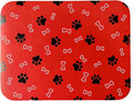 Pet Cat Dog Food Mat Non Slip Mat for Dog Water Bowl Mat Quick Dry Absorbent Cat Feeding Mat, 18.1 * 11.8 in, Red