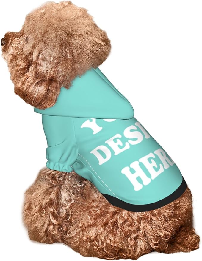 Dog Costume, Custom Dog Hoodie, Dog Name Costume Holiday Pet Pajamas Outfit, Personalized Pet Coat Costumes for Small Medium Large Dogs and Cats for Winter, Turquoise, L