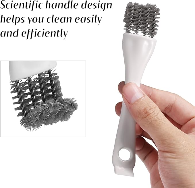 3pcs Bird Cage Brush Cleaner, Stainless Steel Bird Cleaning Brush Durable Droppings Removal Tool for Pet Parrot Fowl Cage Remover Cleaning Accessory