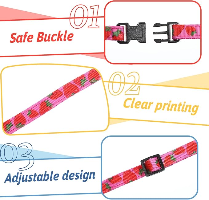 2 Pack Cat Harness and Leash with Collar Set, Adjustable Kitten Harness Escape Proof for Small Medium Cat Safe Walking and Travel, Lightweight Soft Comfortable