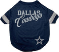 Pets First NFL Dog T-Shirt, Dallas Cowboys, Blue, Large, Striped, Sports Fashion, Poly-cotton