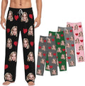 Personalized Pajamas Pants with Photo for Men Women, Custom Pajama Pants Anniversary, Mens Pajama Pants with Pockets