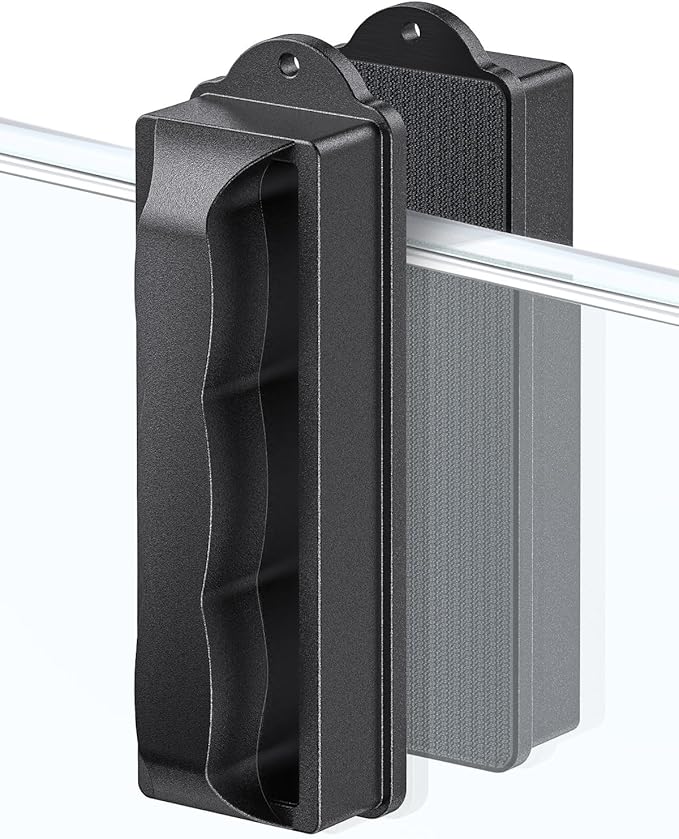 Pawfly Aquarium Magnetic Brush Fish Tank Glass Cleaner 4 Inch, Mini Stain Scrubber Pads for 3/5 Inch Thick Fish Tank up to 40 Gallons Aquarium Cleaning Tool with Rope (Non-Floatable)