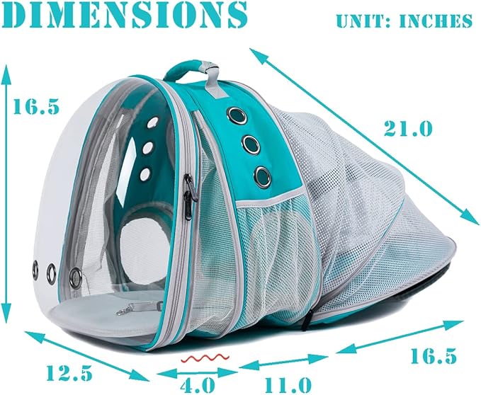 Dual Expandable Cat Backpack Carrier, Fit up to 20 lbs, Expandable Pet Carrier Backpack for Large Fat Cat and Small Puppy
