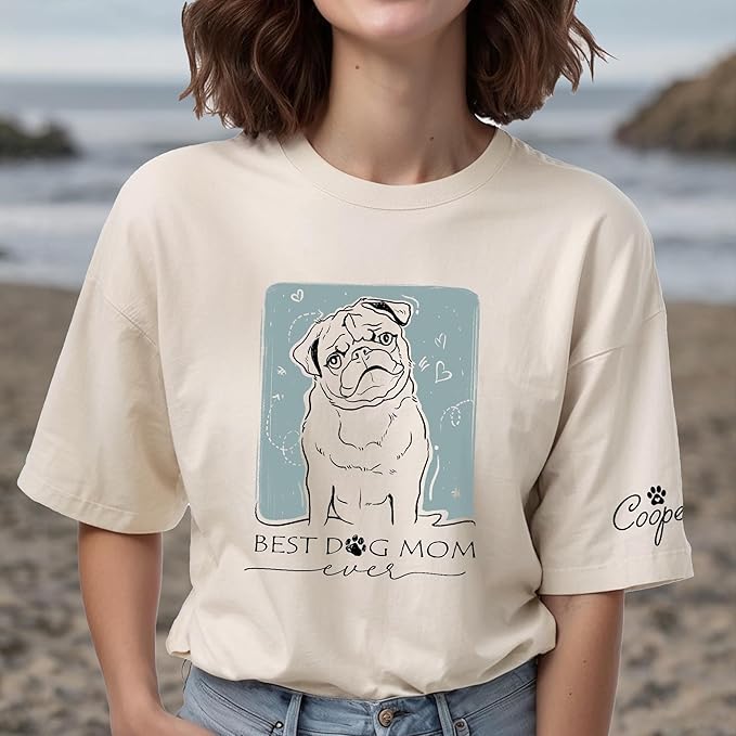 Custom Dog Mom Shirt Gifts for Women, Mother's Day Hoodie, Custom Shirt with Dog Picture for Women