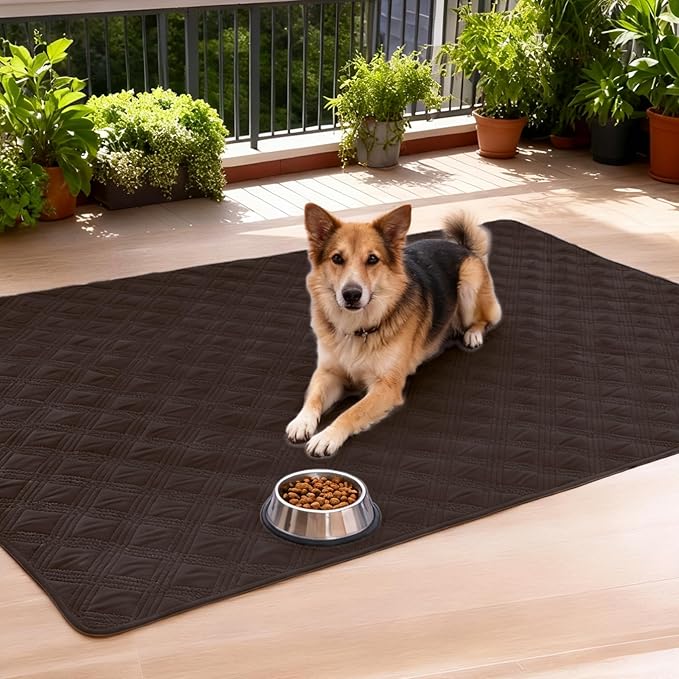 hyha Waterproof Dog Blanket, Reversible Pet Bed Blanket, Soft Sofa Couch Cover for Dogs Washable, Waterproof Pet Couch Covers for Sofa Puppy Cats Furniture Protector(30"x53", Chocolate/Chocolate)