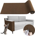 Climbing Cat Scratcher Mat Trimmable Cat Scratching Post Carpet 78.7’’x15.8’’ Self Adhesive Carpet Mat Pad Replacement for Cat Tree Shelves Post Couch Wall Furniture Steps DIY Protector (Brown)