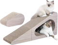 PAWZ Road Cat Scratcher, Triangle Cardboard Cat Scratcher 28.3” Large Scratch Pad 2 in 1 Cat Tunnel Scratcher with Interactive Toy Balls for Indoor Cats