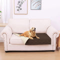hyha Waterproof Dog Bed Blanket, Soft Pet Blankets, Waterproof Couch Cover for Dogs, Reversible Sofa Covers Washable for Furniture (30x53 Inch, Chocolate/Beige)