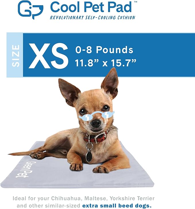 The Green Pet Shop Dog Cooling Mat Cover - Extra Small, Cloud - Protect Your Cool Pet Pad from Dirt & Damage - Machine Washable