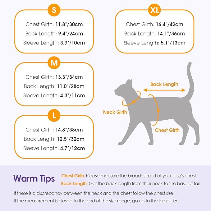 SUNFURA Hair Sticky Cat Clothes, Cat Sweater for Cats Only, 4-Legged Fleece Sweaters Kitten Pajamas Reduce Shedding Fur, Warm Pullover Shirts for Cats, Red XL