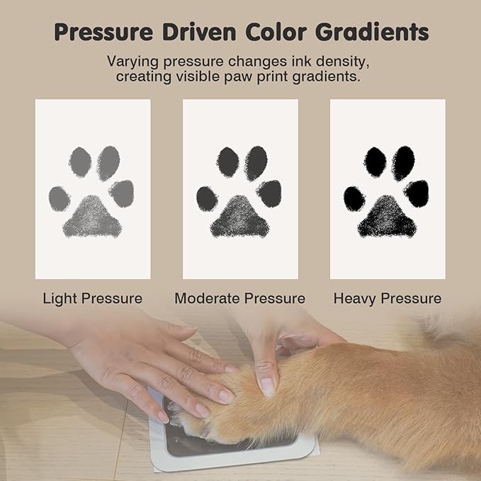 Inkless Paw Print Kit for Dogs,Cats & Babies - Clean Touch Dog Nose & Baby Handprint Kit,Mess Free Dog Paw Print Kit,4-Pcs Ink Pads & 2 Wooden Frames - Keepsake Gifts for Pet Lovers,New Moms