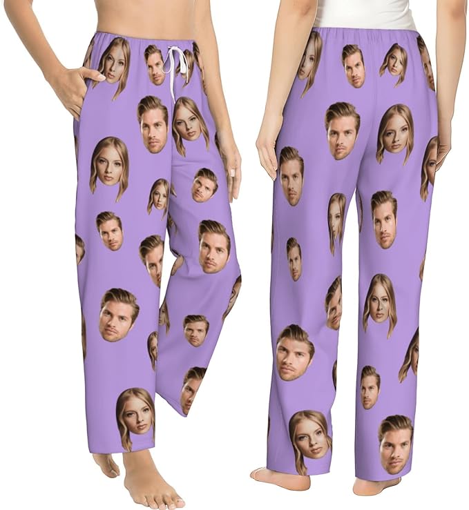 Personalized Pajamas Pants with Photo for Men Women, Custom Pajama Pants Anniversary, Mens Pajama Pants with Pockets