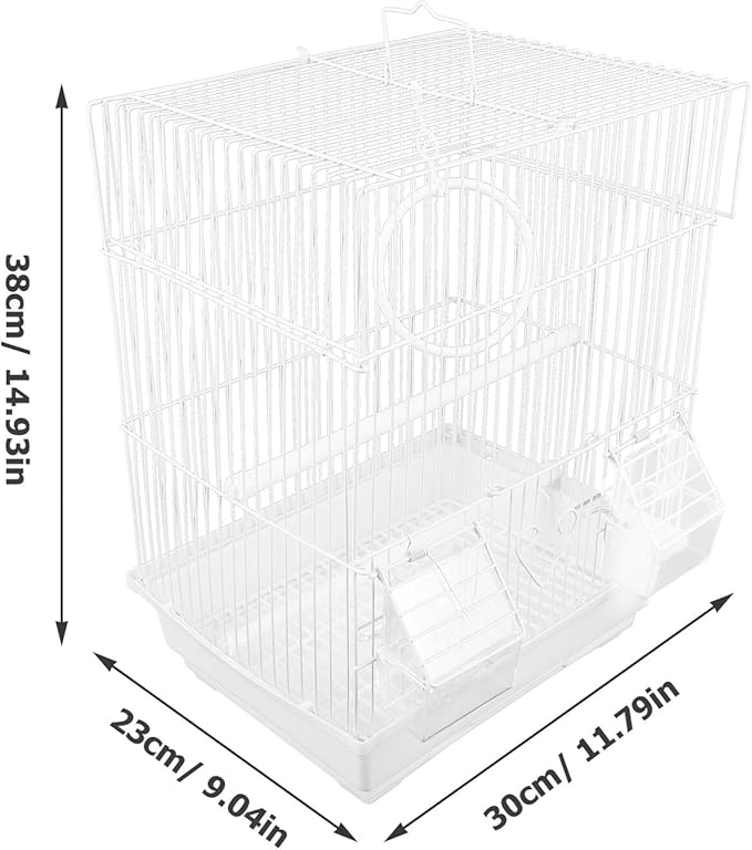 DECHOUS Metal Bird Cage Portable Parrot Carrying Cage Handheld Wire Bird Travel Carrier