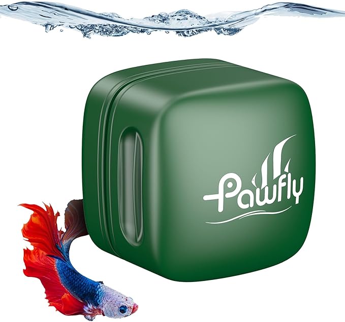 Pawfly Aquarium Magnet Glass Cleaner, Magnetic Fish Tank Cleaner, 1.5" Mini Algae Scrubber for Glass Aquariums, Strong Magnetic Brush Cleaning Tool for Glass Fish Tanks up to 10 Gallons
