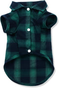 Koneseve Dog Shirt, Pet Plaid Clothes T-Shirt Sweater Matching Breathable for Small Medium Large Dog Cat Puppy Adorable Casual Cozy Halloween Thanksgiving Christmas Costumes (Green; 4XL)