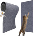 KEYIDE 79 x 16 Cat Scratch Couch Furniture Protector, Cat Scratcher Wall Pad from Cat Claws for DlY Scratch Post Cat Tree Climbing Mat (Grey)