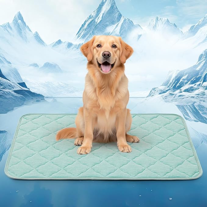 LOOBANI Dog Cooling Mat for Large Dogs - Dog Cooling Pad for Summer with Anti-Slip Bottom, Washable Cool Mat for Dogs, Cats, Indoor & Outdoor Use, Bed, Couch, Crate, and Kennels
