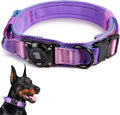2026 Upgrade Waterproof AirTag Dog Collar, Military Tactical Dog Collar with AirTag Holder, Comfortable Control Handle and Metal Buckle, GPS Dog Collar Holder for Medium to Large Dogs (90s Retro,XL)