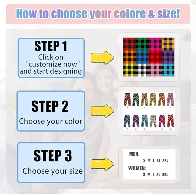 Custom Pajamas Pants Plaid Personalized Funny PJ Pant Design with Face Pajama for Men Women Dog Pet