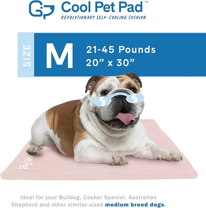 The Green Pet Shop Dog Cooling Mat Cover - Medium, Nude/Pink - Protect Your Cool Pet Pad from Dirt & Damage - Machine Washable