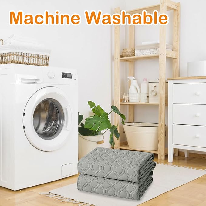 hyha Waterproof Dog Bed Blanket, Soft Pet Blankets, Waterproof Couch Cover for Dogs, Reversible Sofa Covers Washable for Furniture (52x82 Inch, Grey/Dark Grey)