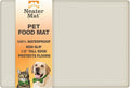 Neater Pet Brands Neater Mat Pet Mats for Food and Water, Cat & Dog Bowl Mat Waterproof Silicone, Feeding Tray, Dog Food Mats for Floors, Placemat w/Raised Edge for Under Bowls, 32" x 24", Cream