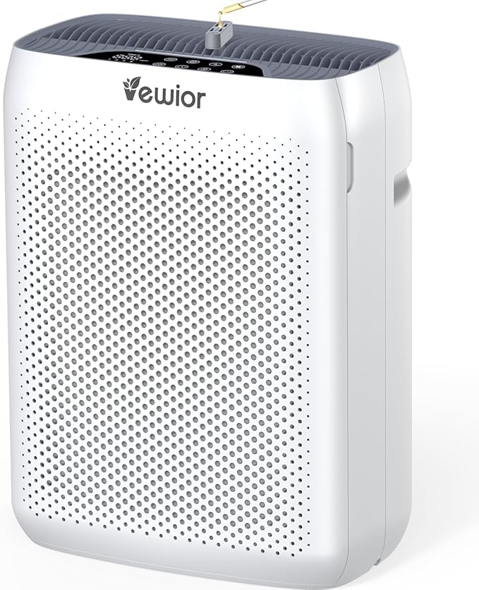 VEWIOR Air Purifiers for Home Large Room Up to 3000Sq.ft, H13 HEPA Air Cleaner with Washable Pre-Filter, PM2.5 Display, Sleep Mode, Timer, Aromatherapy, Auto Mode for Smoke, Pet Hair, Dust Pollen
