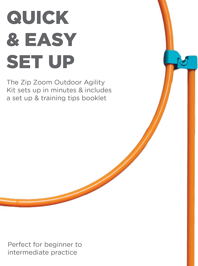 Outward Hound Zip & Zoom Outdoor Dog Agility Training Kit for Dogs
