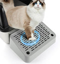 Cat Litter Box Ramp, Litter Box Step Mat with Filter Function, Cat Litter Catcher for Self-Cleaning Litter Boxes, Cats Pedal Stool Ideal for Kitten & Elderly Cats (Light Grey)