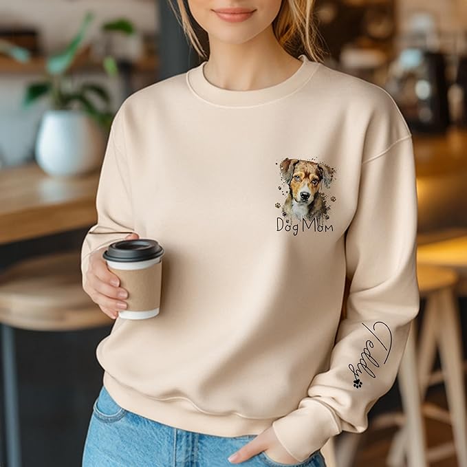 Custom Dog Mom Shirt Gifts for Women, Mother's Day Hoodie, Custom Shirt with Dog Picture for Women