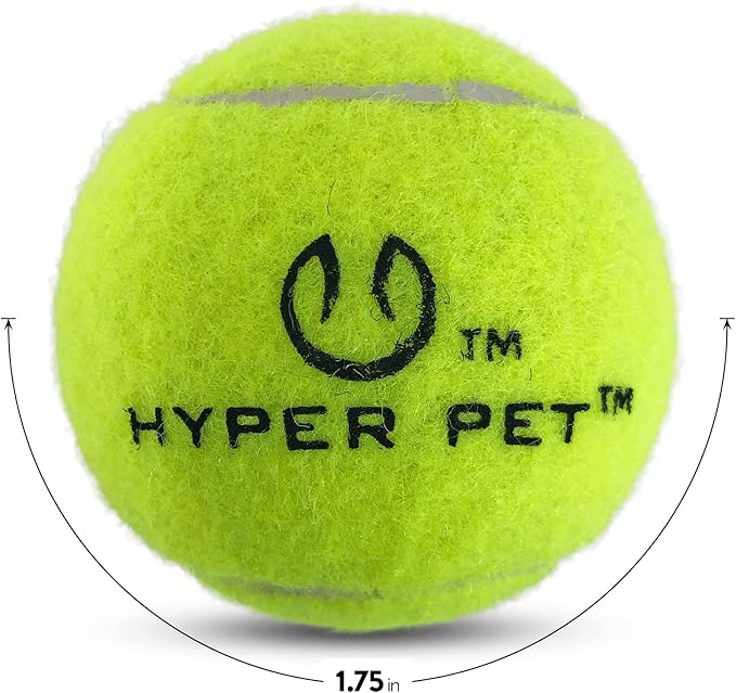 Hyper Pet Tennis Balls for Dogs - 12 Pack 2.5'' Durable Non-Toxic Outdoor Dog Toys Balls with Mesh Bag, for Fetch & Excercise, Medium to Large Breeds (Non Squeaky)