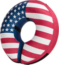 BENCMATE Inflatable Dog Cone Collar Alternative, Soft Dog Cone for Small Medium Large Dogs and Cats, Neck Recovery ECollar Donut Collar After Surgery (Large, Flag)