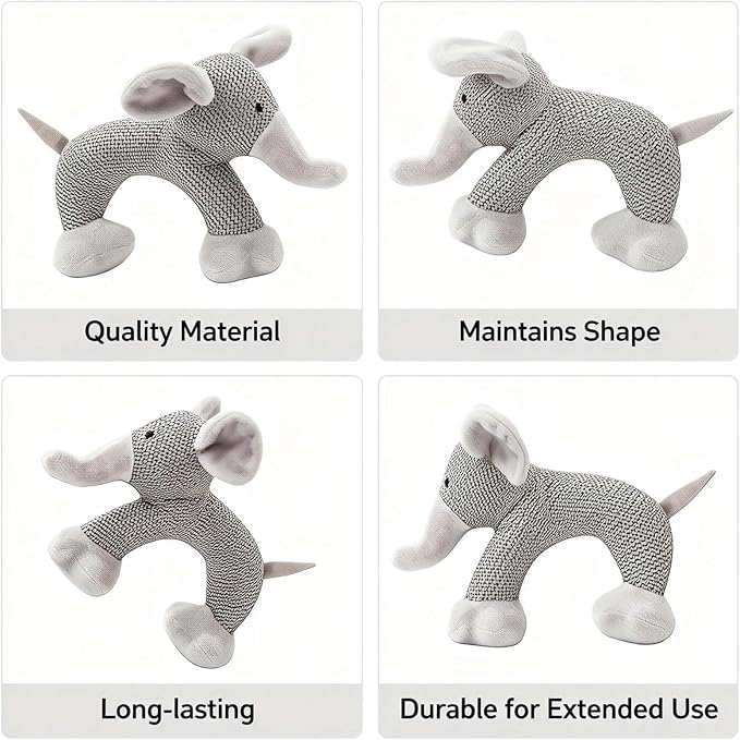 Linen Safari Companions, Squeaky Dog Chew Animals, with Durable Linen Material, Durable and Resistant to Chewing, for Relieve Dog's Boredom (Mix)